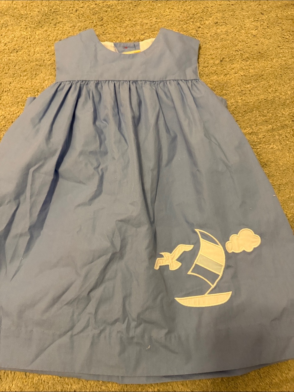 TBBC Blue Girls' Sailboat Appliqué Dress